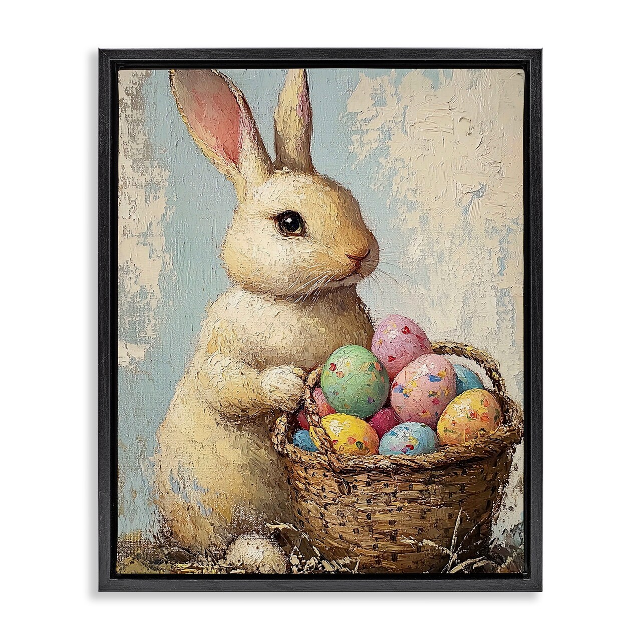 Stupell Industries Easter Bunny Basket Floating Frame By Franklyn Gregory